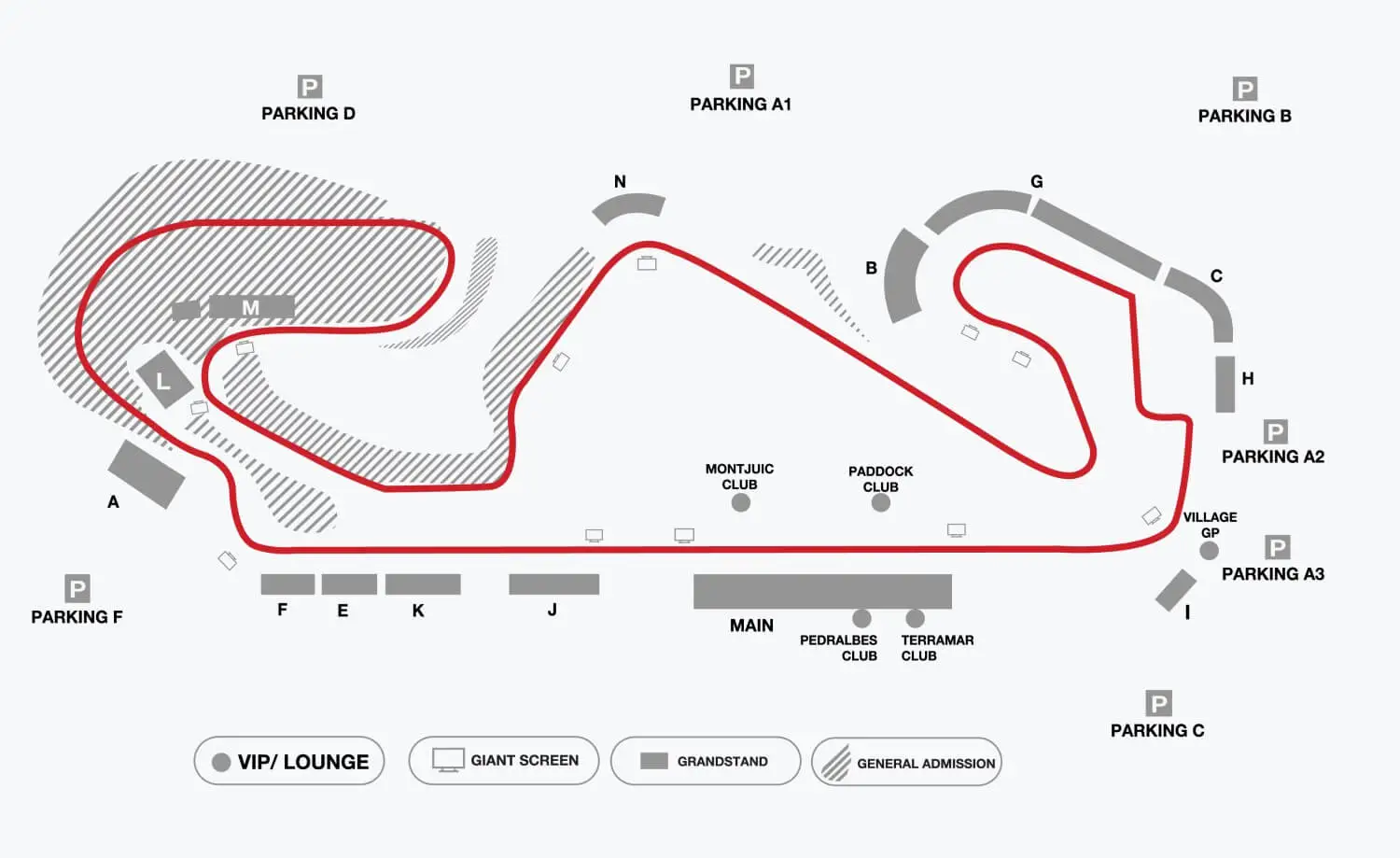 Barcelona, Spain F1 Track Guide Circuit de Barcelona-Catalunya Map and Grandstand Guide Grand Prix Grand Tours